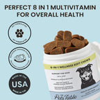 The Pets Table Multivitamínico 8 en 1 para Perros, Masticables Sabor Pollo, 50 Chews