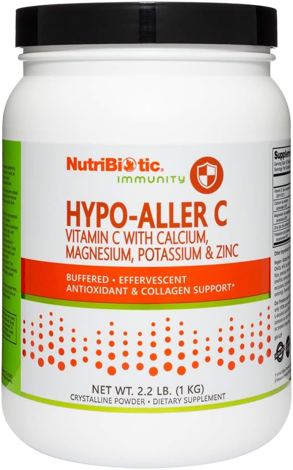 NutriBiotic Hypo-Aller C Polvo Vitamina C y Minerales, 2.2 Lb