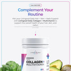 Livingood Daily Hair, Skin & Nails - Suplemento 14 en 1 para Cabello, Piel y Uñas, con Biotina, Colágeno y Queratina, 60 Cápsulas