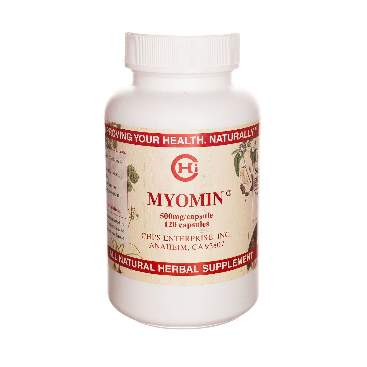 Chi's Enterprise Myomin 500mg - 120 Cápsulas - Suplemento Herbal