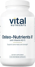 Vital Nutrients Osteo-Nutrients II - Apoyo Óseo y Cardíaco con Vitamina K2, D3, Calcio, Magnesio y Boro - 240 Cápsulas Vegetales