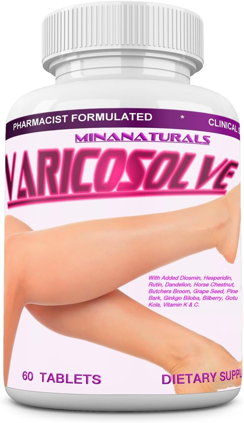 MINANATURALS VARICOSOLVE Suplemento Natural para las Venas de las Piernas - 60 Cápsulas