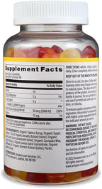 Vitamina D3 2000 UI Gominolas - Sabor Naranja, Limón y Fresa - 160 Gominolas