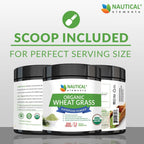 Polvo de Wheatgrass Orgánico Certificado USDA - Hierba de Trigo en Polvo - Vegano y Sin OGM