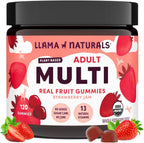 Llama Naturals Multivitamínico Vegano Orgánico en Gominolas - 120 Gominolas de Fresa