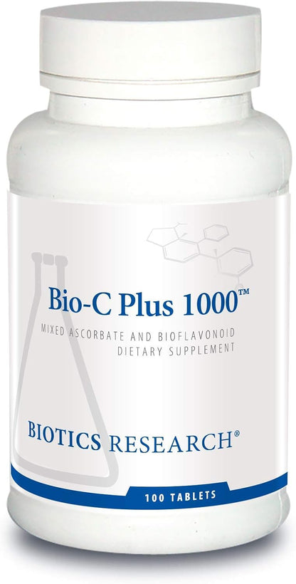 BIOTICS RESEARCH Bio C Plus 1000 - 100 – Contribuye al funcionamiento normal del sistema inmunitario. – Image 1