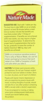 Nature's Made SAM-e Complete 400 mg, 36 Comprimidos (Paquete de 2)