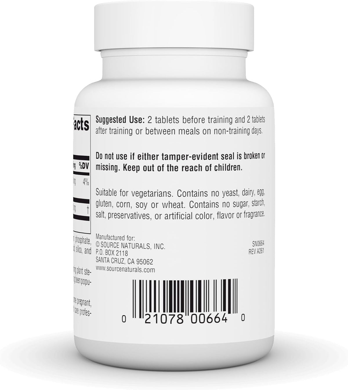 Source Naturals Athletic Series Gamma Oryzanol, Complemento Alimenticio, 30 mg - 250 Comprimidos Vegetarianos – Image 4