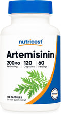 Nutricost Artemisinin 200mg, 120 Cápsulas Vegetarianas - Sin OGM, Sin Gluten, 60 Dosis