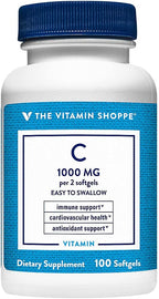 Vitamina C 1.000 mg – The Vitamin Shoppe (100 cápsulas blandas)