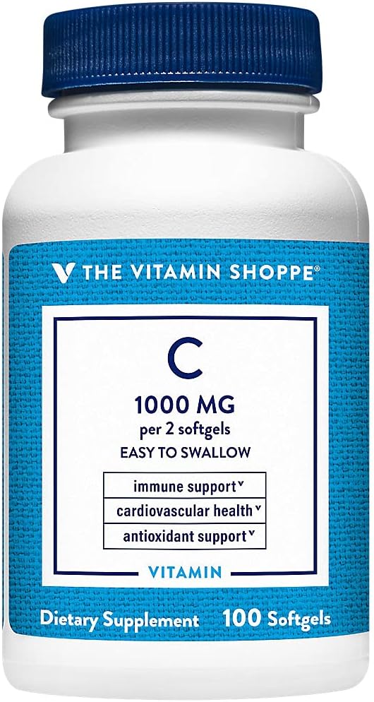 Vitamina C 1.000 mg – The Vitamin Shoppe (100 cápsulas blandas)