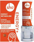 SHO Vegan Energy+ Focus Supplement Kit - Complejo B Metilado con Matcha y Cafeína Natural, 60 Cápsulas