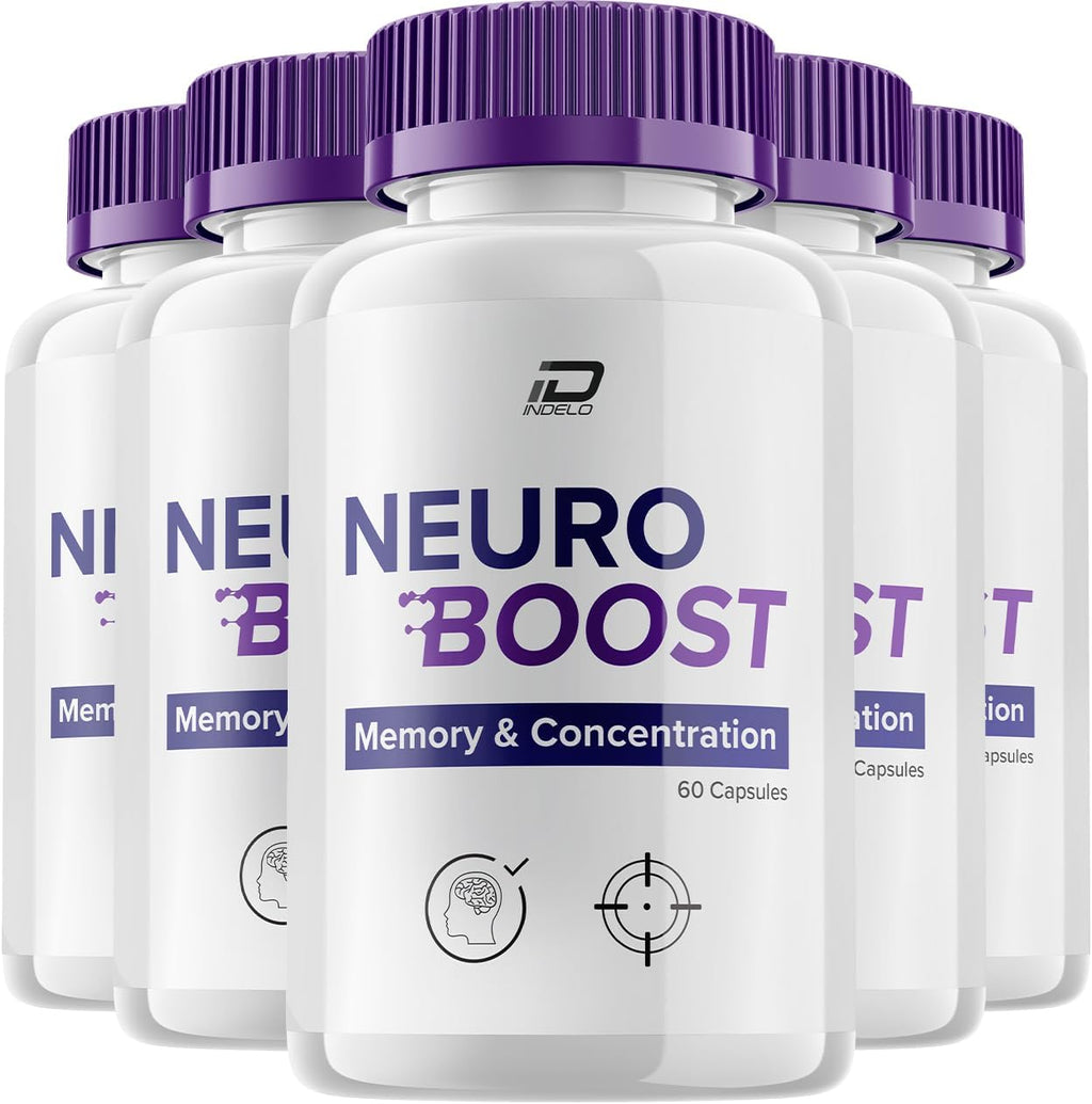 Neuro Boost Focus Supplement - 300 Cápsulas (5 Paquetes)