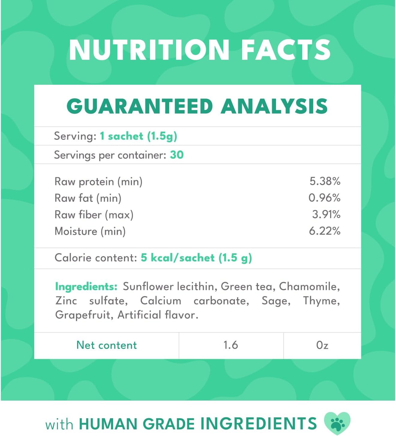 Natural PET Biodent Complemento Nutricional para Perros, Sabor Pollo y Finas Hierbas, 30 Sobres