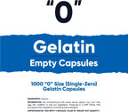 Nutricost Cápsulas Vacías de Gelatina Tamaño 0 - 1000 Cápsulas Transparentes