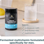 Ancient Nutrition Multivitamínico para Hombres, Multivitamínico Fermentado con Vitaminas Metiladas A, C, D, E, K, Zinc y Magnesio, Apoyo Inmunológico, Vegano, 60 Cápsulas