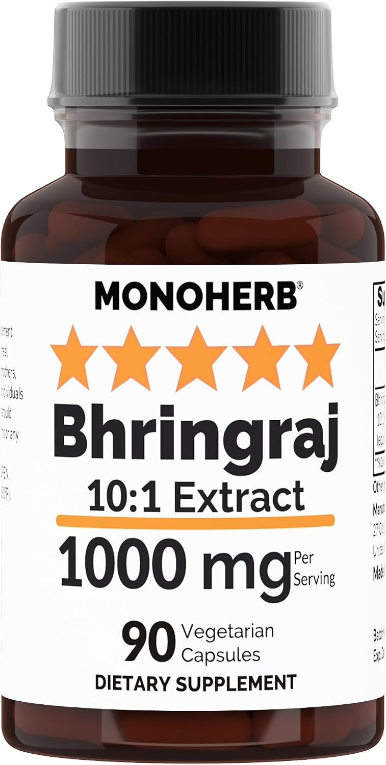 MONOHERB Bhringraj 10:1 Extract - 1000 mg por Servicio - 45 Cápsulas