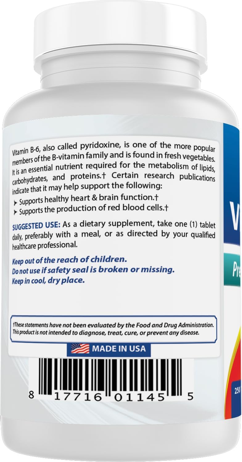 Best Naturals Vitamina B6 100 mg, 250 comprimidos