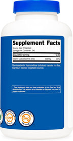 Nutricost Vitamina C 500mg, 240 Cápsulas – Vegetariano, Sin Gluten y No-GMO