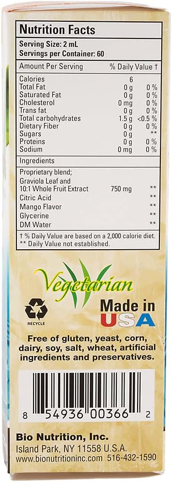 Bio Nutrition Extracto Líquido de Graviola (Guanábana) - 118 ml