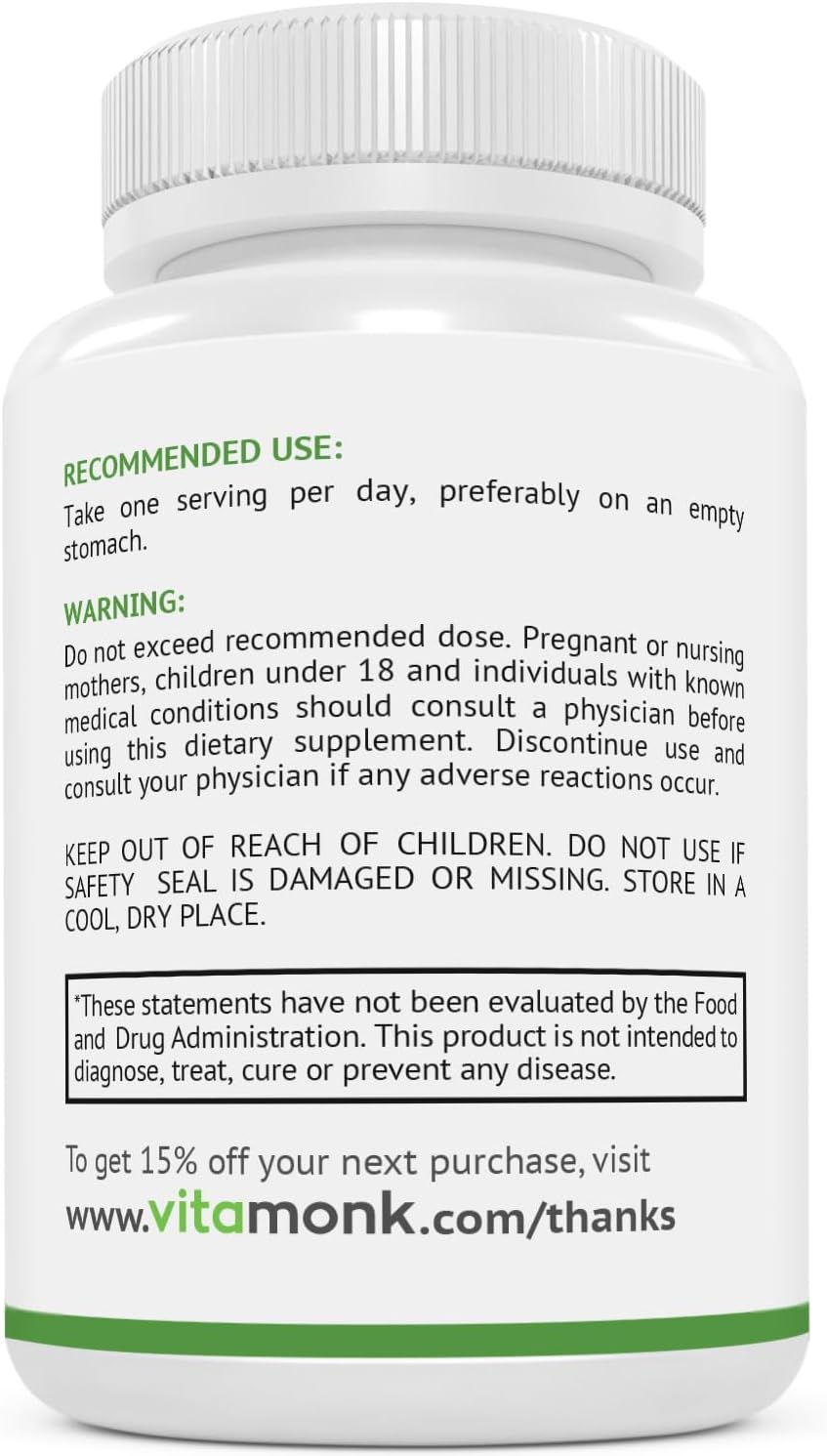 VitaMonk L-Teanina 400mg - 60 Cápsulas