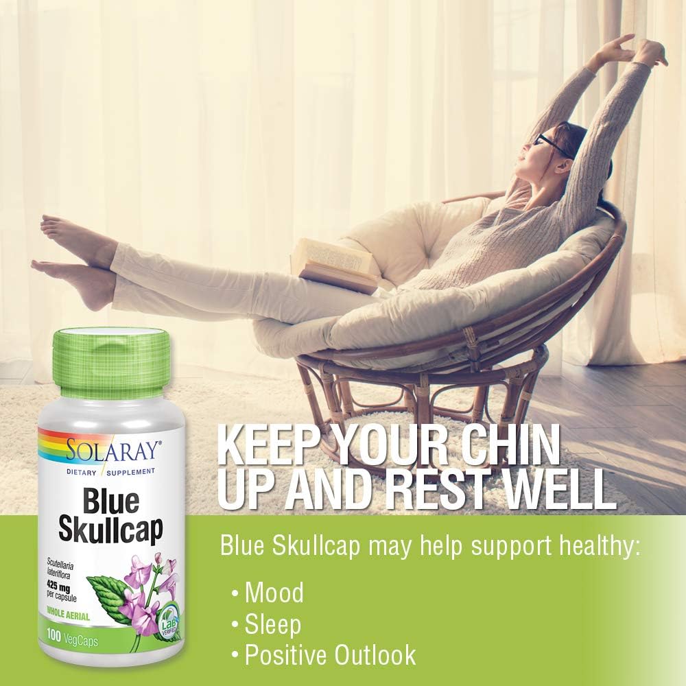 Solaray Blue Skullcap - 425 mg Blue Skullcap Extract, 100 VegCaps