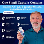 Simply Potent Multivitamínico Diario para Hombres | 35 Vitaminas, Minerales y Antioxidantes | 60 Comprimidos