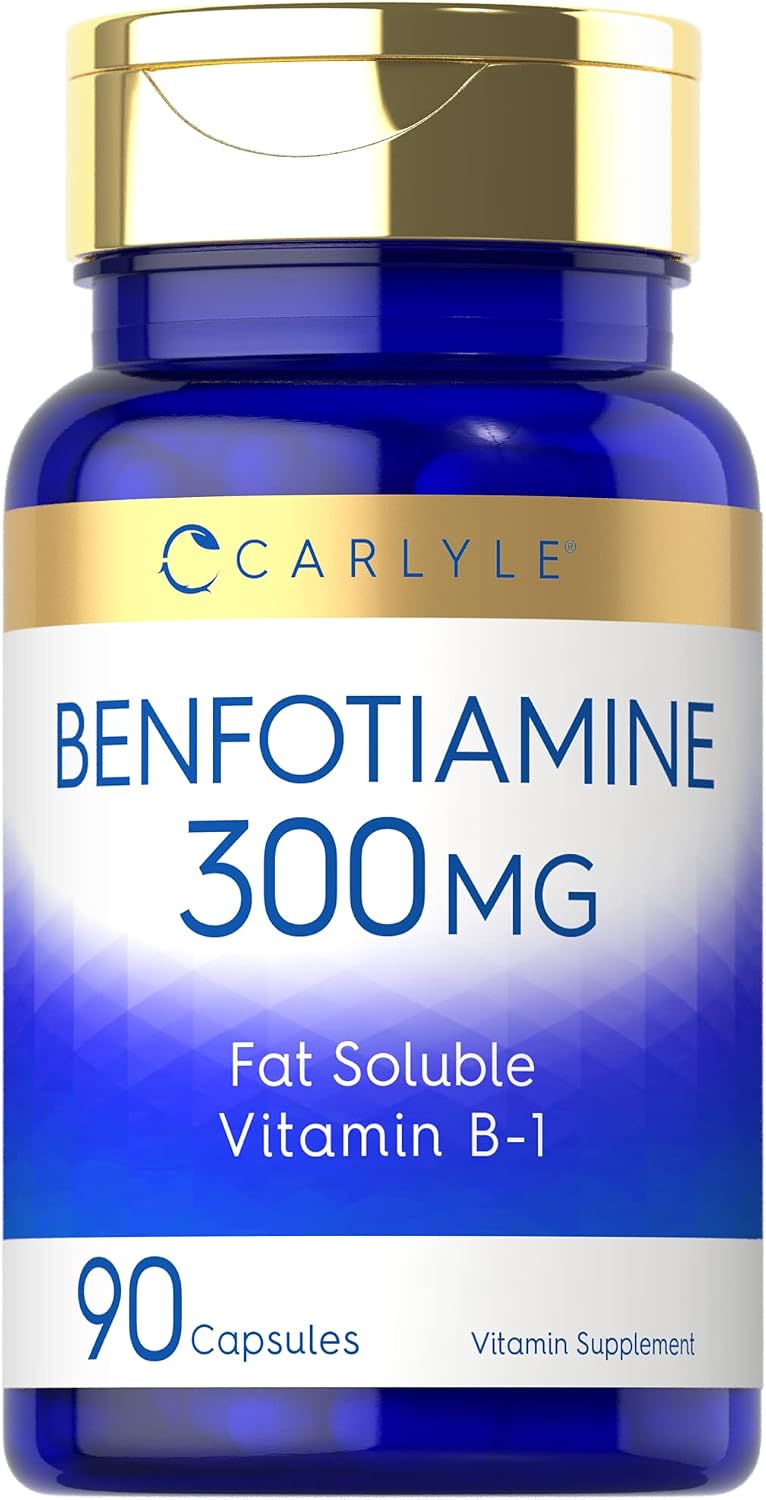 Carlyle Benfotiamina 300mg | 90 Cápsulas | Vitamina B1 Liposoluble | Sin Gluten, Sin OGM