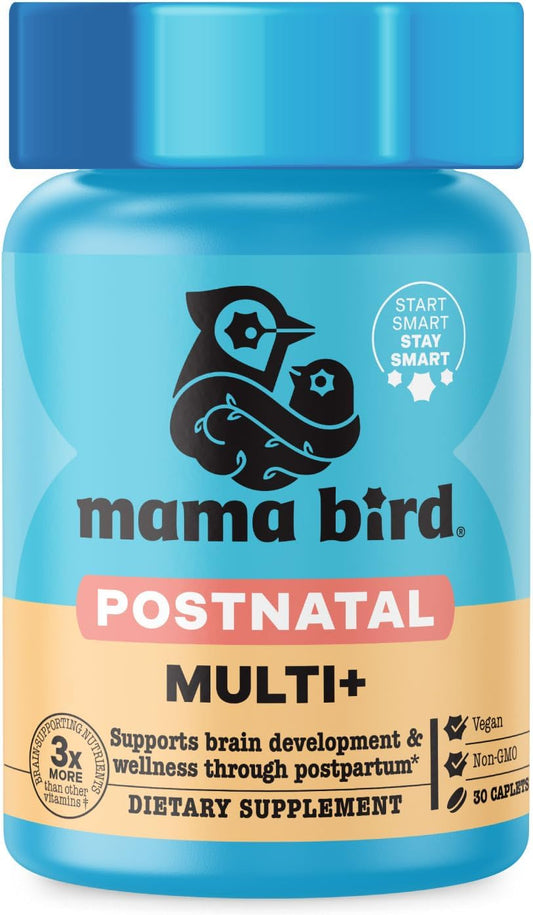 Best Nest Wellness Mama Bird Postnatal Multi+ - 30 Cápsulas Veganas para Lactancia