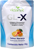 Vidanat GL-X Orange 1Kg – Suplemento Articular con Glucosamina, Condroitina, Cúrcuma y Colágeno – Sabor Naranja