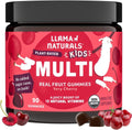 Llama Naturals Multivitamínico Infantil - Gomitas de Fruta Real, Sin Azúcar, Orgánico y Vegano - 90 Gomitas Sabor Cereza