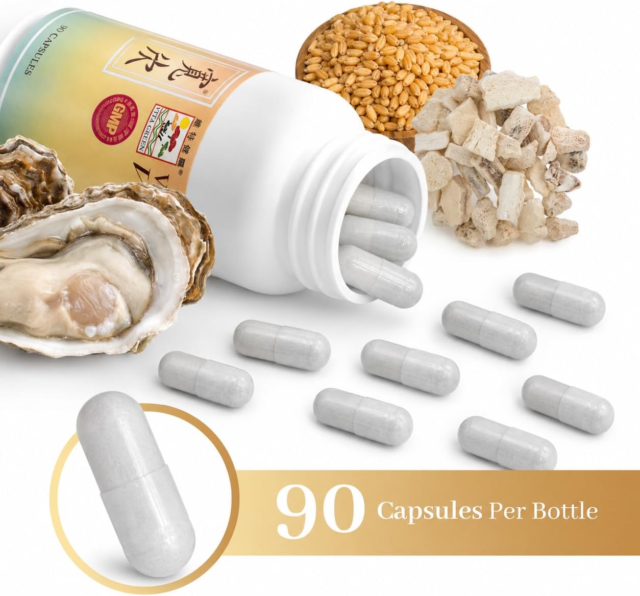 Vita Green Stress Support - Suplemento para el Estrés, Calma y Sueño Reparador - 90 Cápsulas