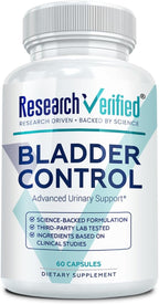 Research Verified Bladder Control - Pérdidas y Urgencia - Semilla de Calabaza, Isoflavonas de Soja, Tiamina - 60 Cápsulas Veganas - Pack de 6