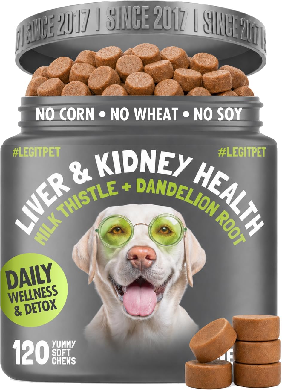 LEGITPET Soporte Hepático y Renal para Perros - 120 Snacks Blandos
