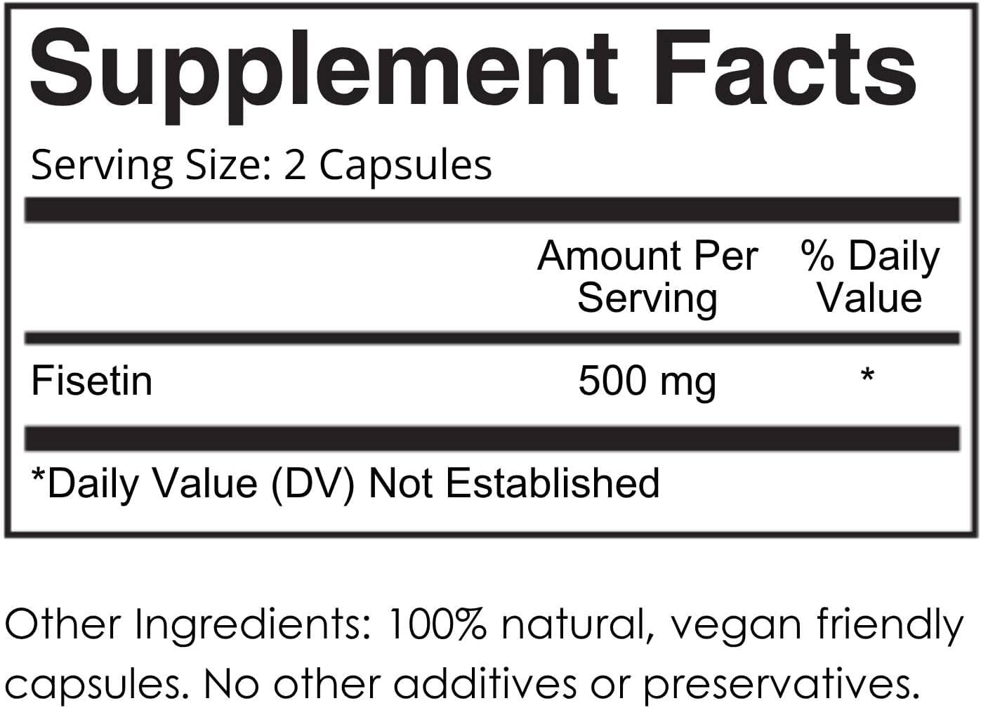 aeternum Premium Quality Fisetin 500mg 60 Cápsulas