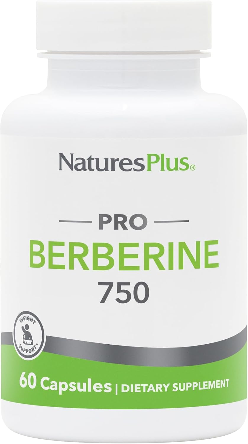 NaturesPlus PRO Berberina 750 mg - 60 Cápsulas - Apoyo al Metabolismo - Vegano, Sin Gluten