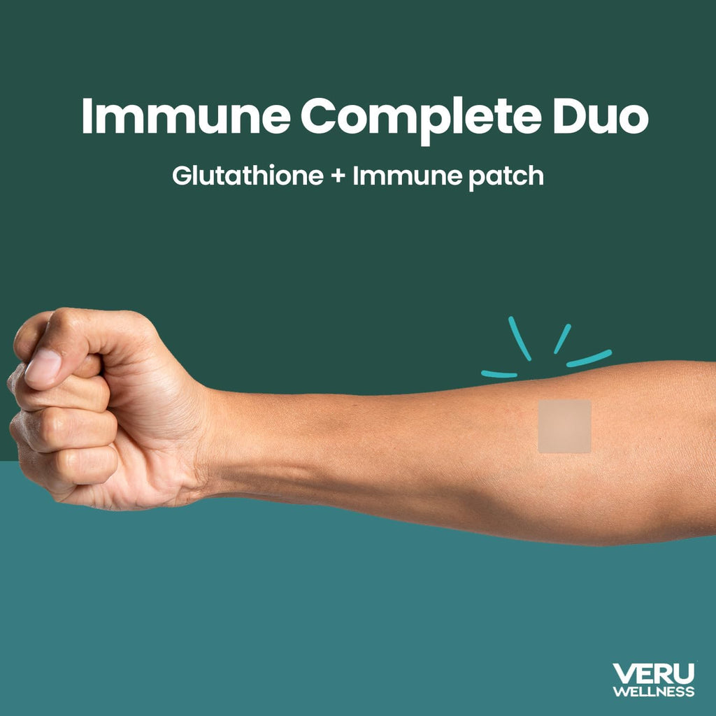Veru Wellness Immune Complete Boost Duo Lifestyle Patches - Parches Tópicos de Bienestar, Liberación Prolongada, 120 Parches