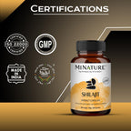 Shilajit Cápsulas 1000 mg con Ácido Fúlvico - 180 Cápsulas Vegetarianas - mi Nature