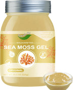 Sea Moss Raw Gel Natural con Irish Sea Moss - Apoyo Inmunológico y Digestivo - 425g (15 oz) - Sabor Manzana Verde