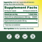 MegaFood Extra Strength Metil B12 3000 mcg, 90 Cápsulas