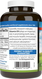 Carlson Vitamin D3 5,000 IU - 360 Softgels for Bone and Immune Health