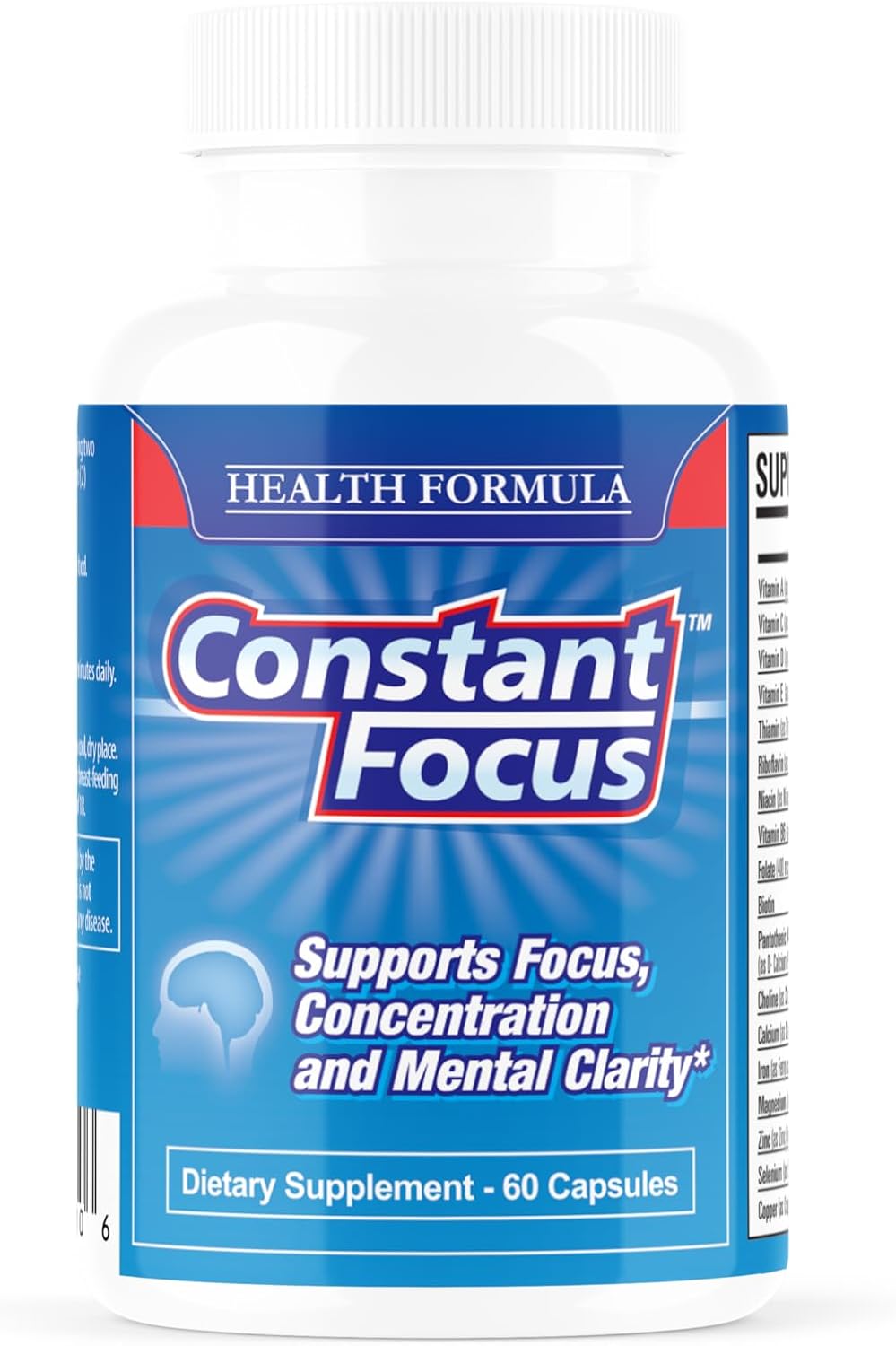Constant Focus Brain Booster – Complemento Natural para la Salud Cerebral, Enfoque y Concentración (60 Comprimidos)