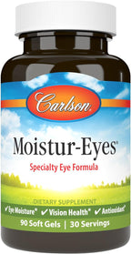 Carlson - Moistur-Eyes, Specialized Eye Formula, Promotes and Maintains Normal Eye Moisture, 90 Soft Gels