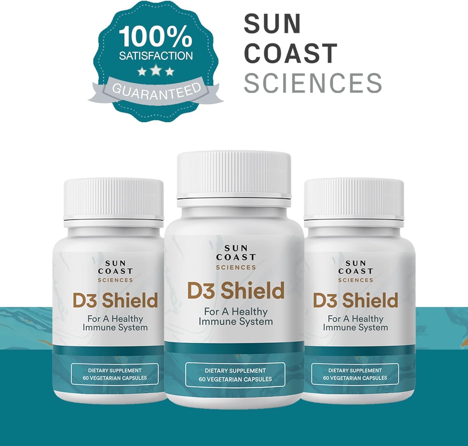 D3 Shield - Vitamina D3 5000 UI con K2 MK-7 y Calcio - 60 Cápsulas Vegetales