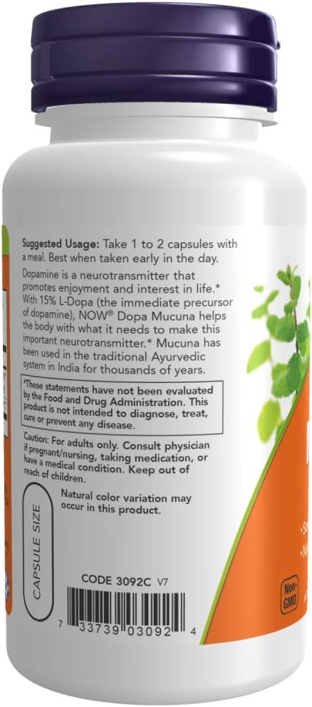 DOPA Mucuna 90 Vcaps - Pack de 2 - NOW Foods