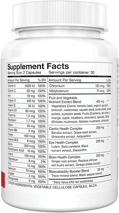 Silver Fern Multivitamínico Diario de – Vitaminas A, C, D, E, K1: esenciales para la visión, inmunidad, huesos, – Image 5