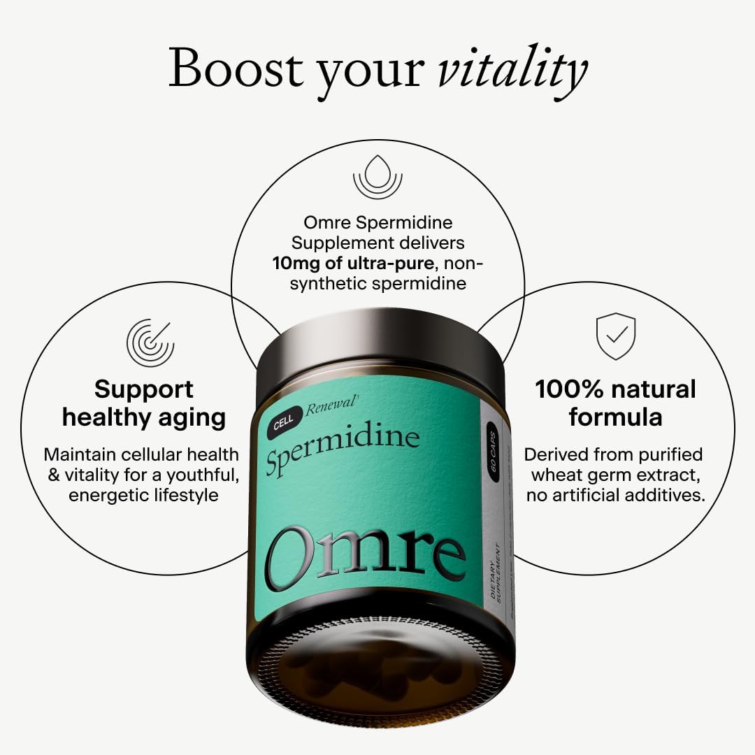 OMRE Spermidine 10 mg - Suplemento Natural de Espermidina de Germen de Trigo