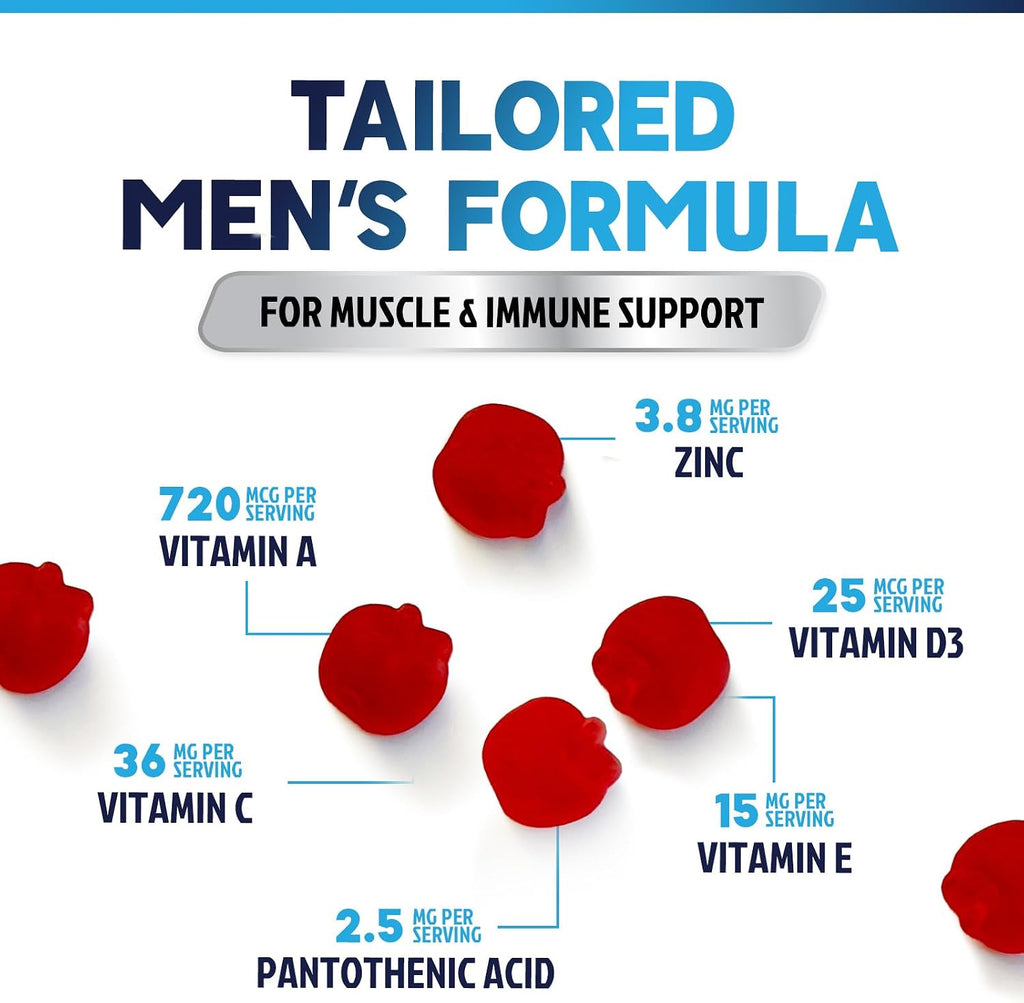 Multivitamínico para Hombres en Gominolas - Completo con 13 Vitaminas y Minerales - 60 Gominolas
