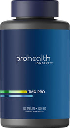 ProHealth Longevity | TMG (Trimetilglicina), Betaina Anhidra - 1.000 mg, 120 Comprimidos - Apoyo a la Metilación (Pack de 3)