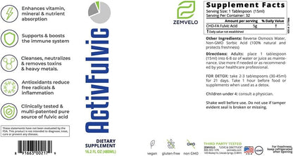 ActivFulvic – Suplemento Líquido de Ácido Fúlvico | 32 Días | Salud Digestiva y Absorción de Nutrientes – Image 2